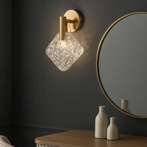 اضاءة جدارية ليد - زجاج فاخر متموج