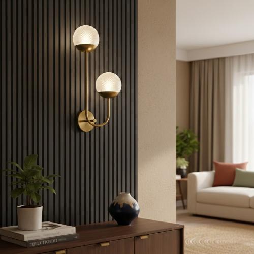 لمبات جدارية داخلية مودرن - تصميم متناغم دائرتين م...