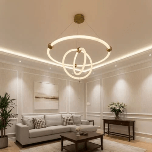 ثريا صالة مودرن - دائري إضاءة LED مدمجة