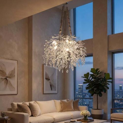 ثريا عصرية - كريستال بتفاصيل هندسية