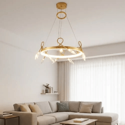 ثريا ليد دائري - أنيقة ممزوجة بقطع كريستال