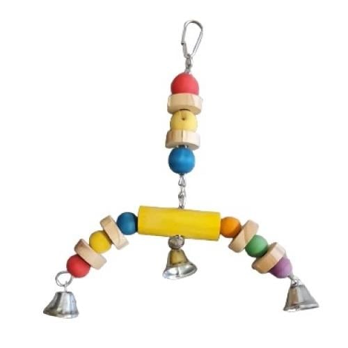 Natural wooden chew toy for birds and parrots