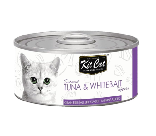 أكل قطط رطب تونة وسمك صغير من دون عظم كيت كات وزن...