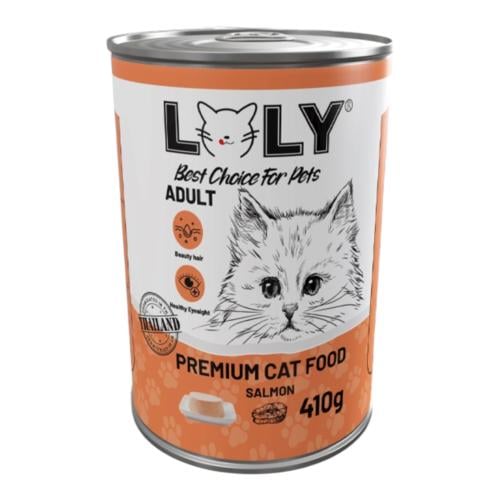 LOLY Salmon Wet Cat Food for Adults 410g | Premium...