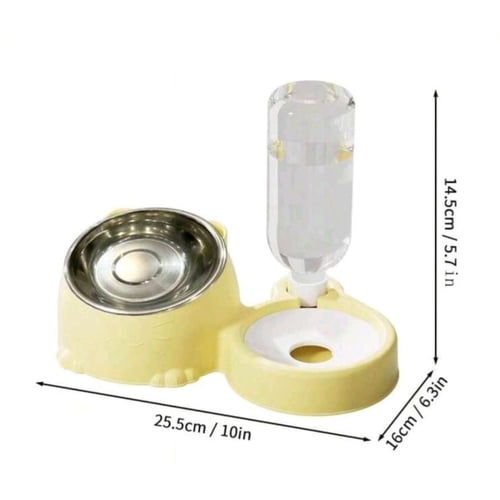 طقم صحن أكل قطط مع مشريية ماء 2×1