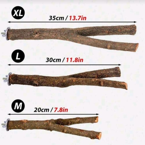 مجثم عصا وقوف مو الخشب الطبيعي مزدوج ( متوفر مقاسا...