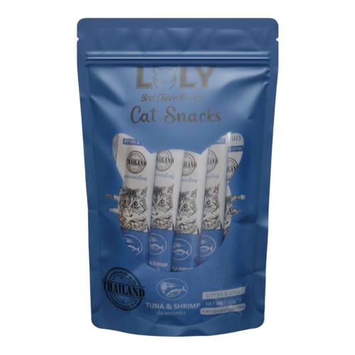 LOLY Creamy Cat Treats with Tuna and Shrimp 5 x 15...
