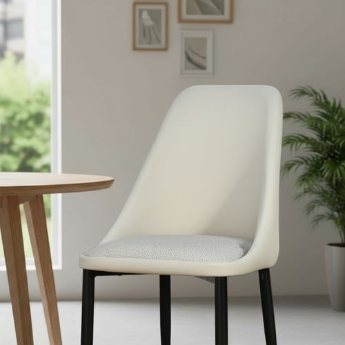 كرسي مفرد مودرن جلد مع أرجل معدنية رمادي