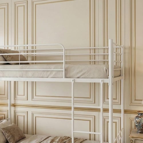 هيكل سرير دورين معدني أبيض 90×190 سم