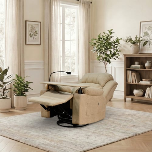 كرسي استرخاء مودرن هزار دوار بحامل جوال مع طاولة ج...