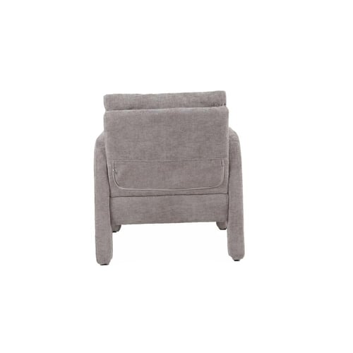 كرسي مفرد قماش رمادي غامق