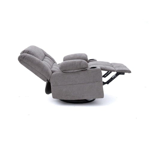 كرسي السعادة استرخاء فخم هزاز دوار قماشي مودرن رما...