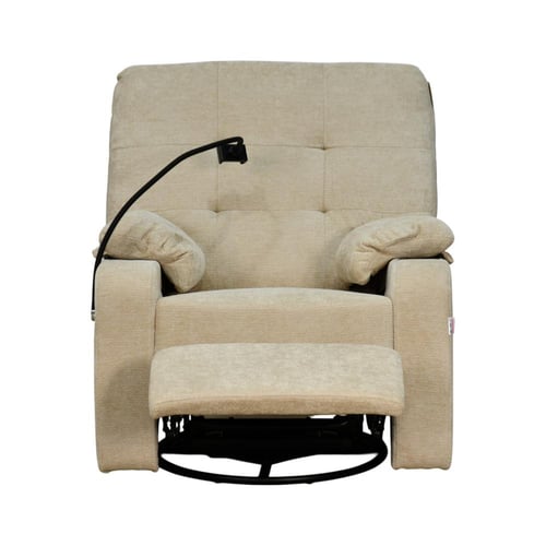 كرسي استرخاء فخم هزاز دوار مع حامل جوال بيج