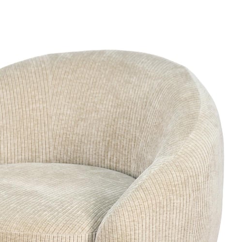 كرسي استرخاء دوار قماشي فاخر كافيه