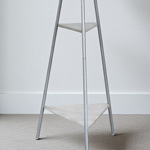 علاقة ملابس معدن برفوف خشبية مودرن