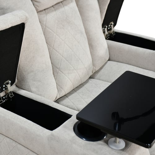 كرسي الملوك استرخاء هزاز دوار مع رف طاولة كاكي