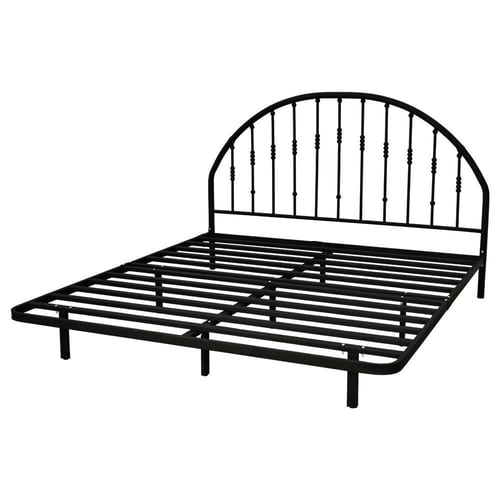 هيكل سرير معدني أسود 180×200 سم