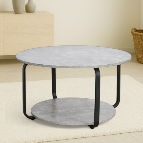 طاولة خدمة مفردة مع قاعدة خشبية رمادي