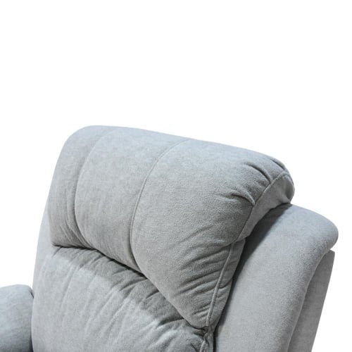 كرسي استرخاء هزاز دوار بطاولة وحامل جوال رمادي