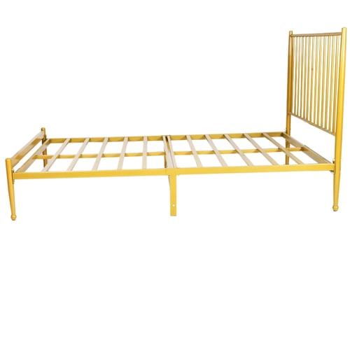 سرير معدني 200x180 سم ذهبي