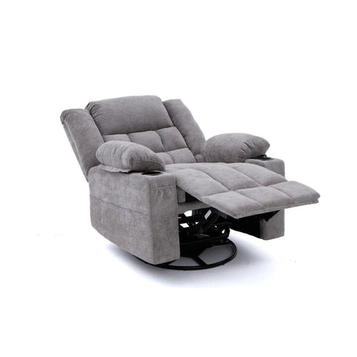 كرسي السعادة استرخاء فخم هزاز دوار قماشي مودرن رما...