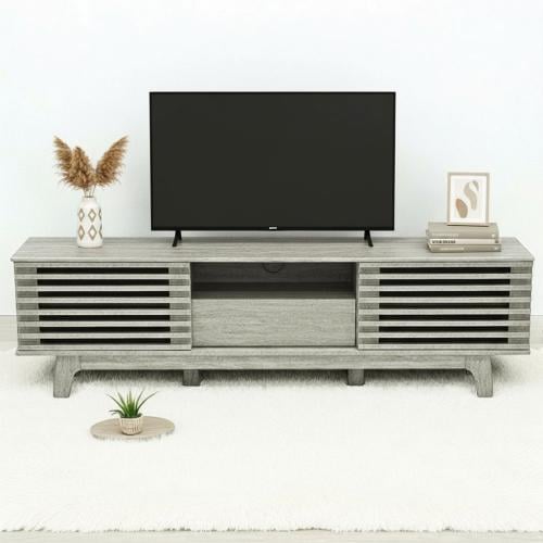 وحدة تلفاز خشبية رمادي 160 سم