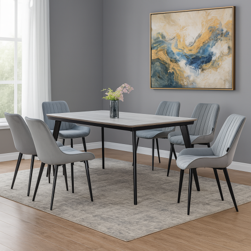 طاولة طعام خشب 6 كراسي