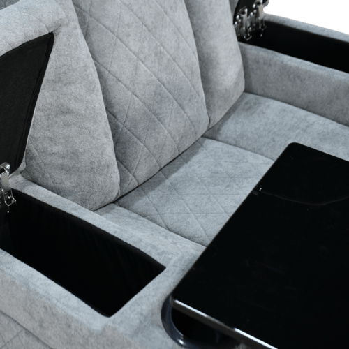 كرسي الملوك استرخاء هزاز دوار مع رف طاولة رصاصي