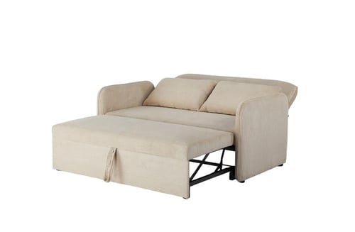 كنبة استرخاء مزدوجة قابلة للتحول إلى سرير – بيج