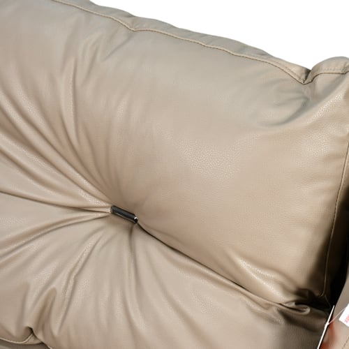 كرسي مفرد جلد بهيكل معدني تصميم عصري كافيه