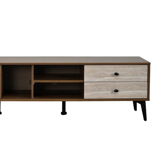 وحدة تلفاز مودرن خشبية 180 سم