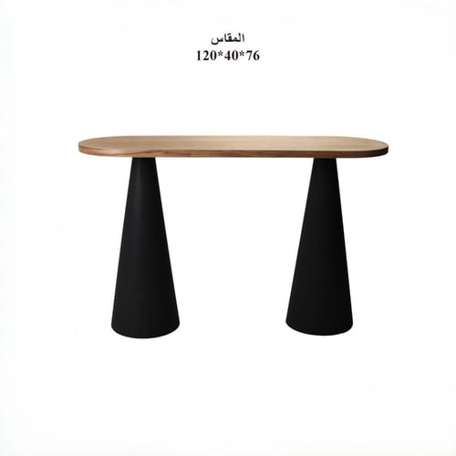 كونسول مودرن أسود وخشب – تصميم معاصر للمداخل وغرف...