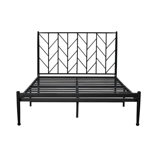 سرير معدني 200x180 سم اسود اغصان