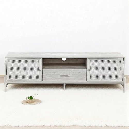 وحدة تلفاز خشبية رمادي 160 سم