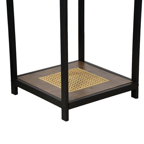 طاولة خدمة من الخشب والراتان2 دور