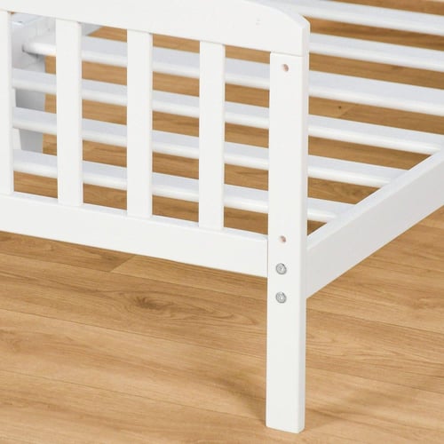 سرير أطفال ابيض بحواجز 75*135