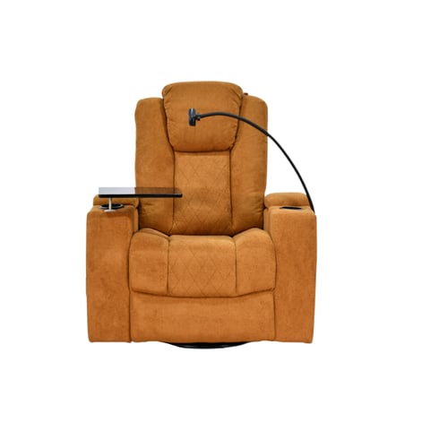 كرسي الملوك استرخاء هزاز دوار مع رف طاولة برتقالي