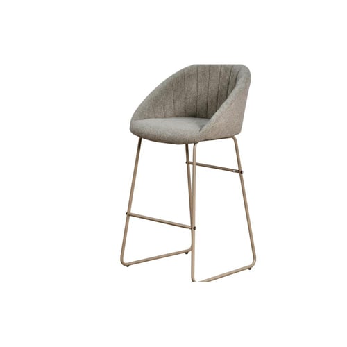 كرسي بار عصري قماش بقاعدة معدنية كافيه