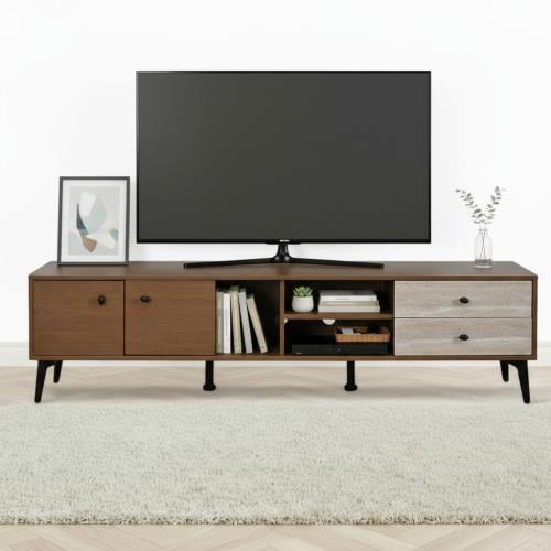 وحدة تلفاز مودرن خشبية 180 سم