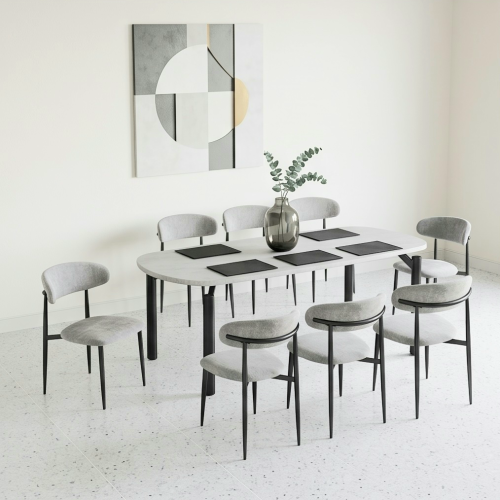 طاولة طعام رخام 8 كرسي M-025 GREY