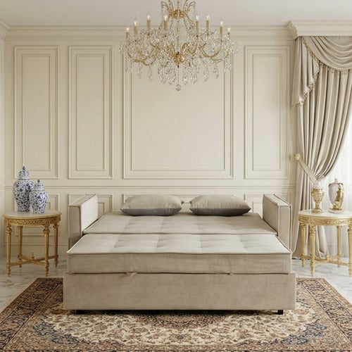 كنبة فاخرة قابلة للتعديل الي سرير مودرن كافيه