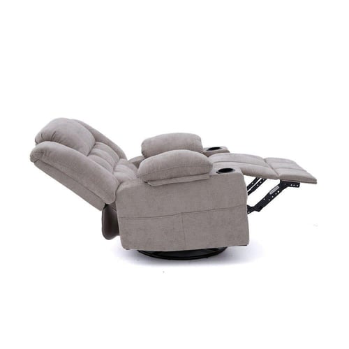 كرسي السعادة استرخاء فخم هزاز دوار قماشي مودرن رما...