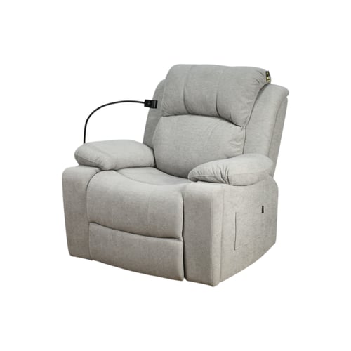 كرسي استرخاء فخم هزاز دوار بحامل جوال وحامل أكواب...