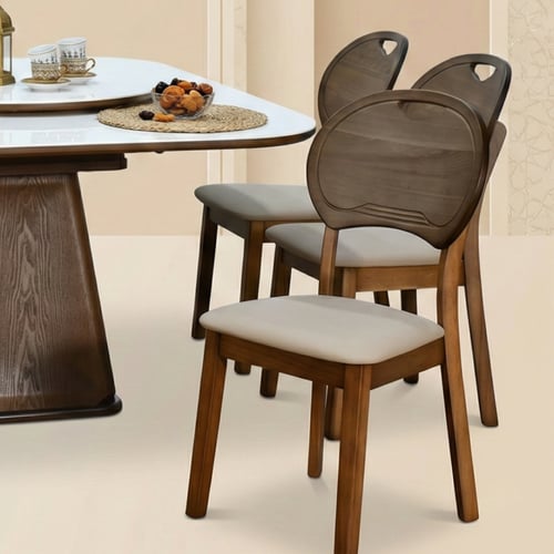 طاولة طعام رخام صناعي دوارة قابلة للتمدد 6 كراسي