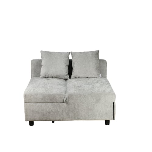 كنب سرير فخم مع تخزين رصاصي فاتح