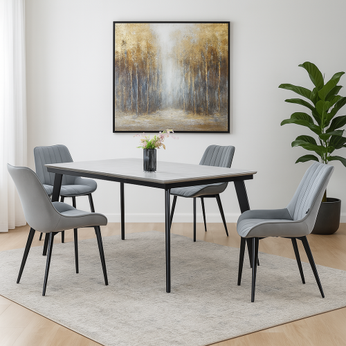 طاولة طعام خشب 4 كراسي