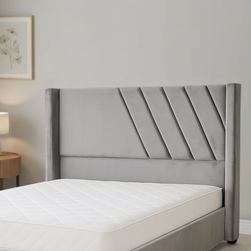 سرير خشبي بتنجيد مخملي عصري 180×200سم