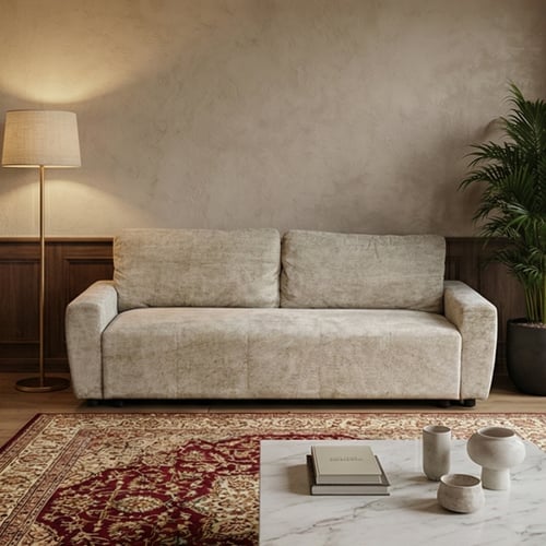 كنبة 3 مقاعد قابلة للتعديل الي سرير بيج