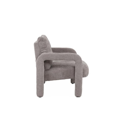 كرسي مفرد قماش رمادي غامق