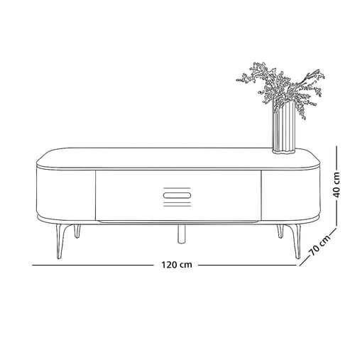 طاولة خدمة مفردة سطح سيراميك 130 سم